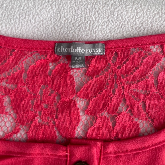 CHARLOTTE RUSSE BUTTON DOWN TOP - Picture 5 of 5